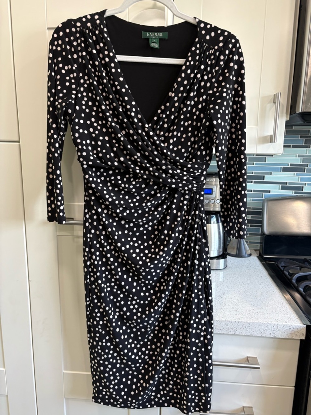 Ralph Lauren polka dot midi dress